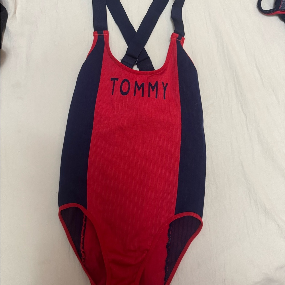 Tommy Hilfiger Vibrant Red and Navy Apparel